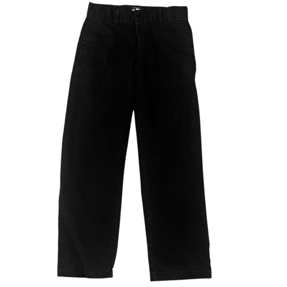 Place Chino casual uniform black straight leg pants pockets zip button Boys 7 - Picture 1 of 9